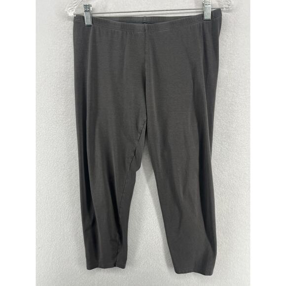 Eileen Fisher Pants - EILEEN FISHER Leggings M Stretch Organic Cotton Jersey Cropped Pull On Gray USA